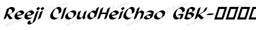 Reeji CloudHeiChao GBK字体转换